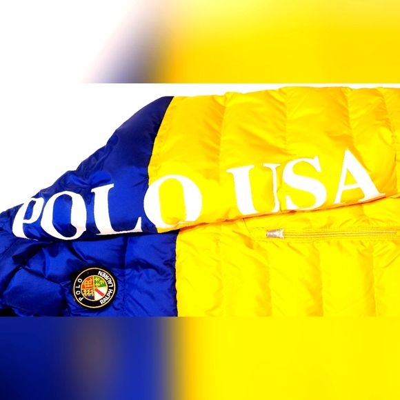 Polo Ralph Lauren USA Down 1/4 Zip Pullover Puffer Jacket Men’s Sz Small NWT - Picture 8 of 9